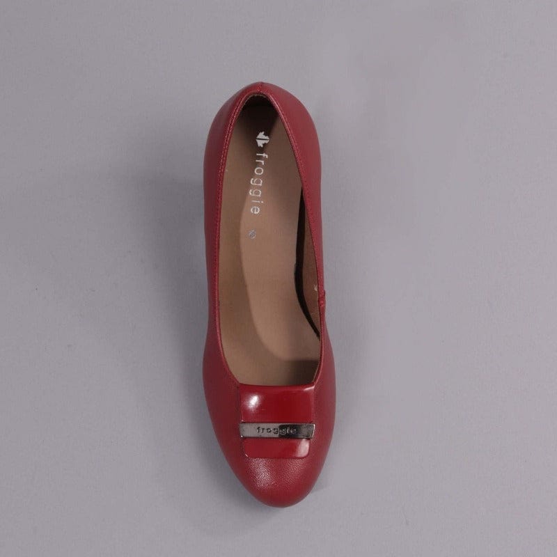 High Heel Court Shoe in Red