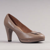 High Heel Court Shoe in Stone