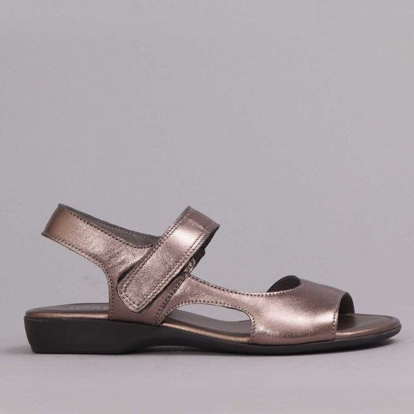 Wider Fit Slingback Flat Sandal in Lead