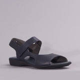 Wider Fit Slingback Flat Sandal in Navy