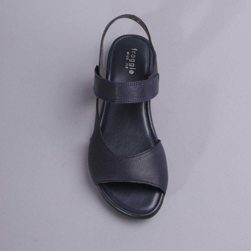 Wider Fit Slingback Flat Sandal in Navy