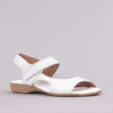 Wider Fit Slingback Flat Sandal in White