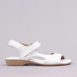Wider Fit Slingback Flat Sandal in White