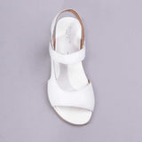 Wider Fit Slingback Flat Sandal in White