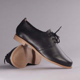 Unlined Lace-up Shoe in Black - 12242