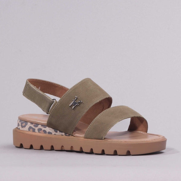 Froggie Double-band Slingback Sandal in Forest
