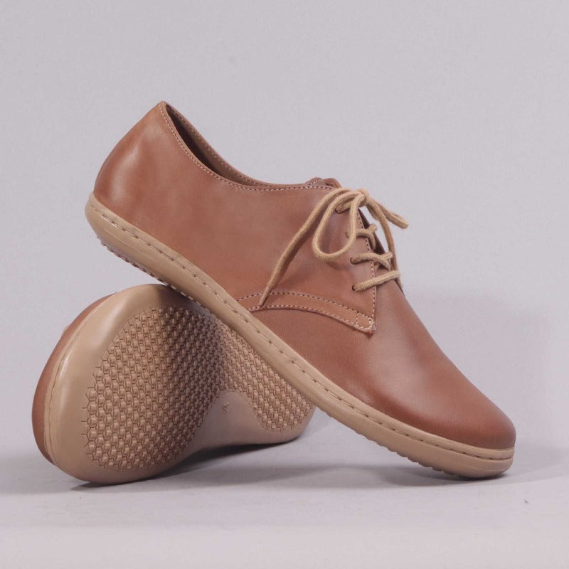 Men's Lace-up Shoe with Removable Footbed in Whisky - 12403
