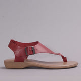 Slingback Thong Sandal in Red - 12418