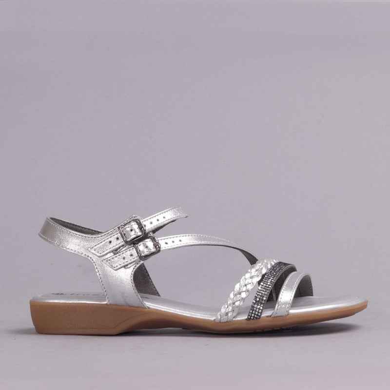 Diamante Sandal in silver - Froggie ZA your step, our shoes – Froggie Shoes