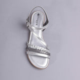 Strappy Sandal in Silver