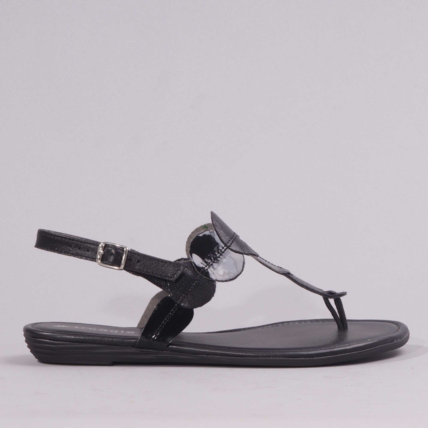 Slingback Flat Sandal in Black - Froggie | Leather Shoes | South Africa ...