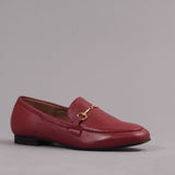 Loafer with Gold Trim in Red 
