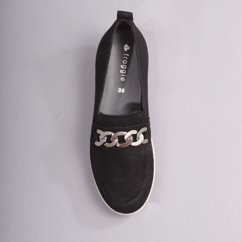 Loafer with Removable Footbed in Black - 12463
