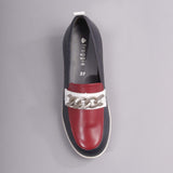 Loafer with Removable Footbed in Red Multi
