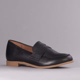 Penny Loafer with Removable Footbed in Black 