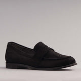 Froggie Penny Loafer with Removable Footbed in Black Suede