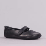 Low-Bar Girls School Shoes in Black