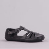 Girls School Sandal in Black
