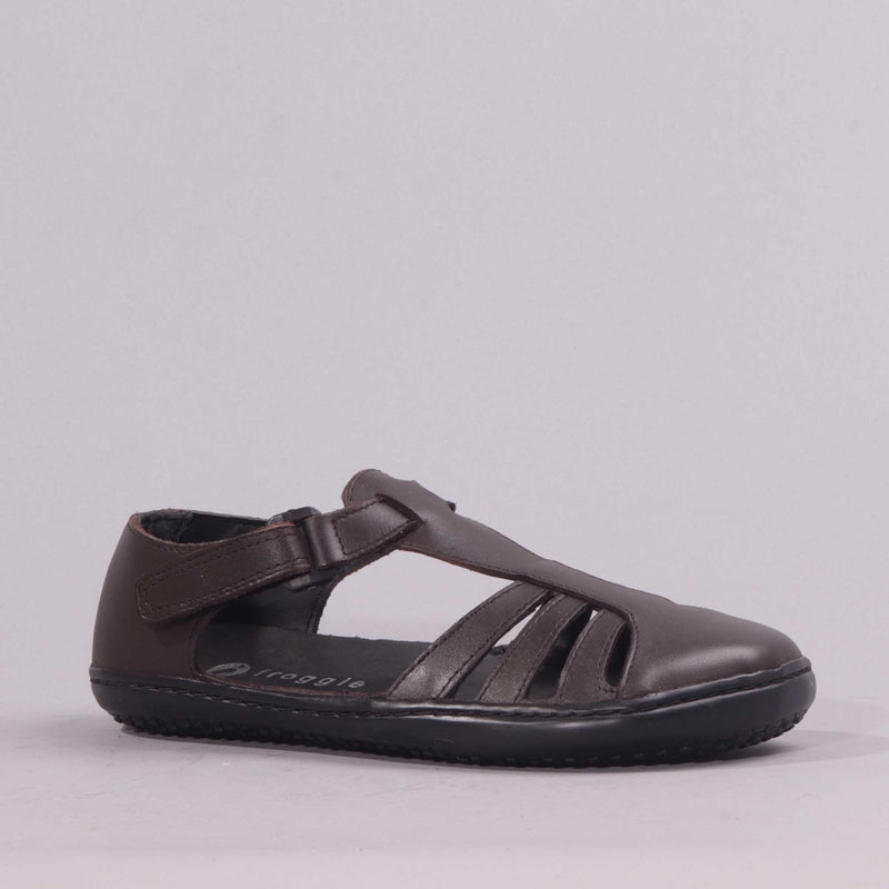 Girls School Sandal in Brown Sizes C28 - C35 - 7810