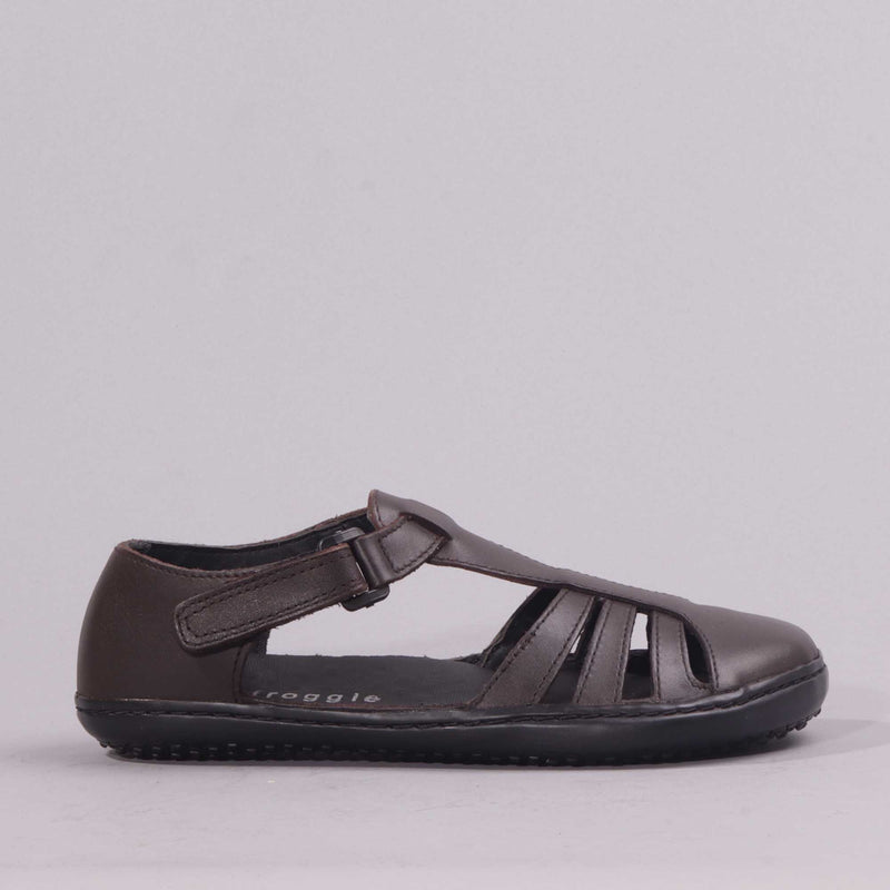Girls School Sandal in Brown Sizes C28 - C35 - 7810