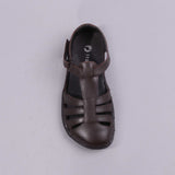 Girls School Sandal in Brown Sizes C28 - C35 - 7810