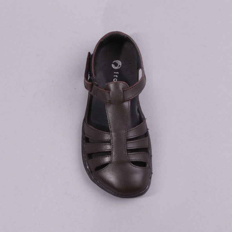 Girls School Sandal in Brown Sizes C28 - C35 - 7810