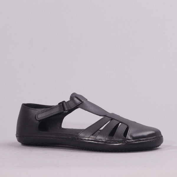 Girls School Sandal in Black Sizes 36 - 43 - 7811