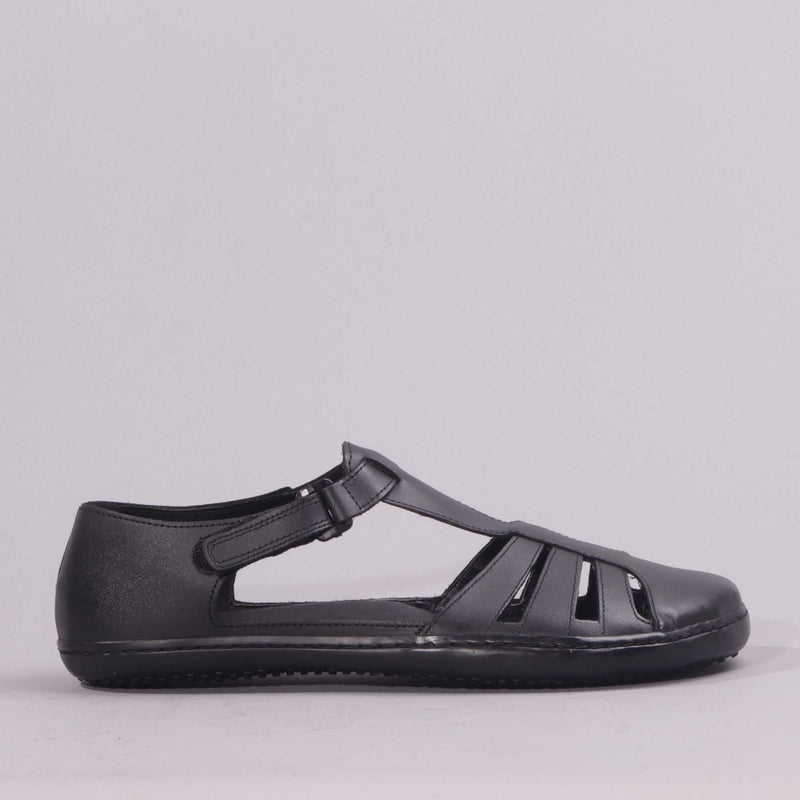 Girls School Sandal in Black Sizes C36 - C43 - 7811