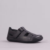 Boys School Sandal  in Black Sizes  28 -33 - 7816 - Froggie Shoes