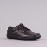 Boys Lace-up School Shoes in Brown