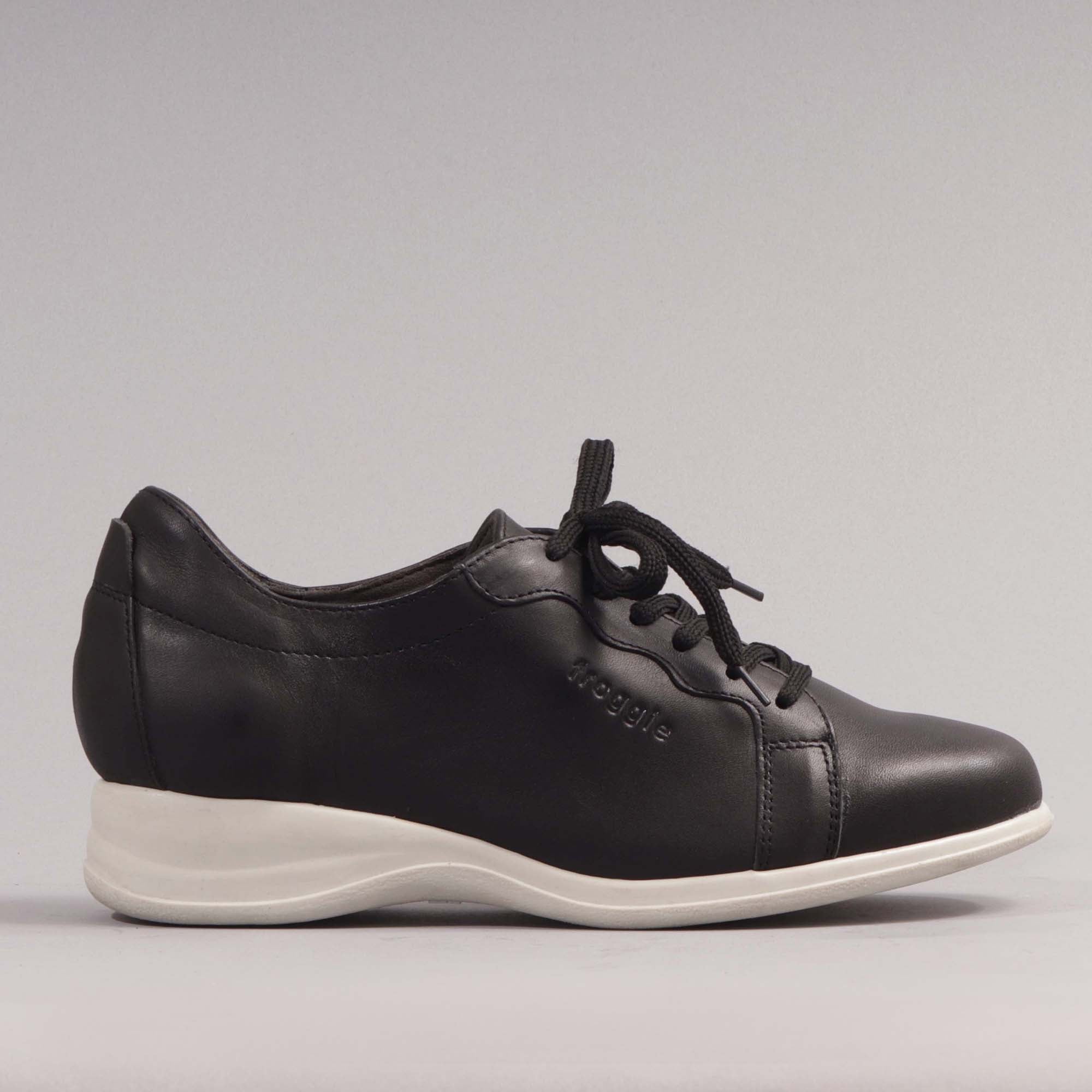 Factory Shop Shoes 4 / Black / 12430 Lace-up Sneaker in Black - 12430