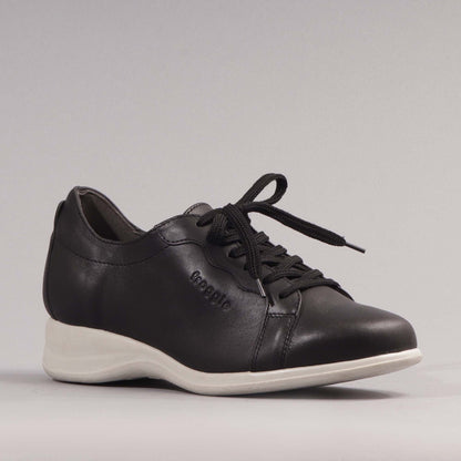 Factory Shop Shoes Lace-up Sneaker in Black - 12430