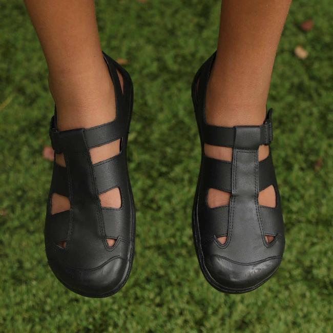 Froggie Shoes Shoes Boys School Sandal in Black Sizes 34 - 38 - 7817