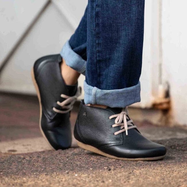 Froggie Shoes Shoes Lace-up Ankle Boot in Black  - 12029