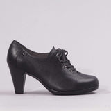 Lace-up High Heel in Black - 10533